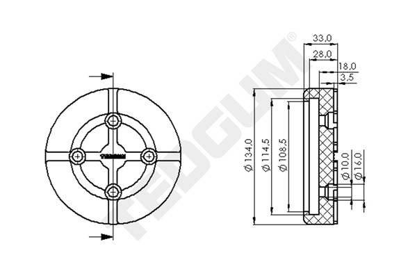  TED90860 - Távtartó lemez