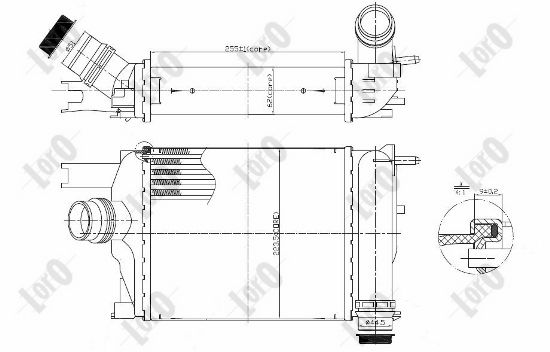 DEPO 010-018-0005 Intercooler, töltőlevegő hűtő