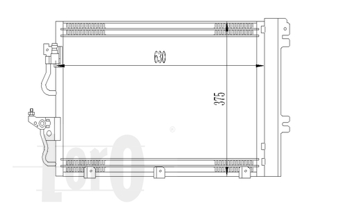 DEPO 037-016-0023 Klímakondenzátor, klímahűtő