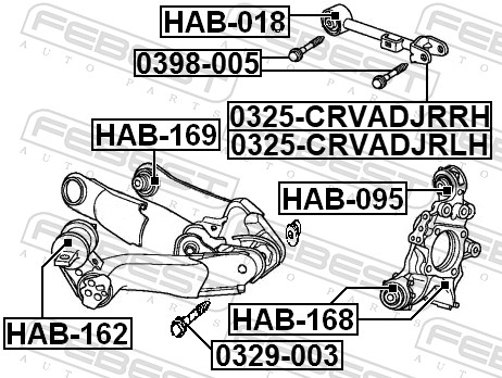 FEBEST FBS0325-CRVADJRRH Lengőkar, trapézkar