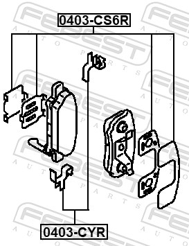 FEBEST 264 065 0403-CYR # zestaw napr. klocków  citroen