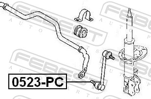 FEBEST FBS0523-PC Stabilizátor összekötő, stabkar, stabrúd, stabpálca