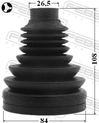 FEBEST FBS2315-TATT Féltengely gumiharang készlet, porvédő készlet