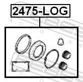 FEBEST FBS2475-LOG Féknyereg tömítéskészlet, féknyereg javítókészlet