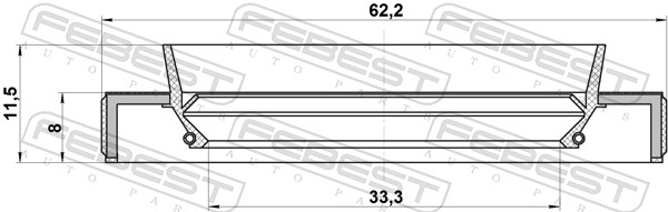 FEBEST FBS95HBY-35620812R Féltengely szimmering