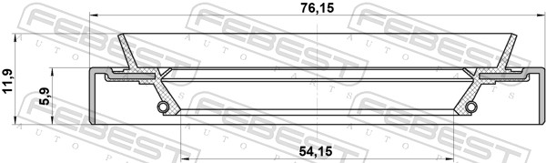 FEBEST FBS95HDS-56760612X Kerékagy szimmering, csapágy szimmering
