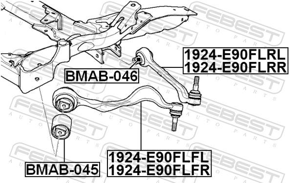 FEBEST FBSBMAB-045 Lengőkar szilentek