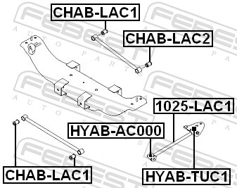 FEBEST FBSCHAB-LAC1 Lengőkar szilentek