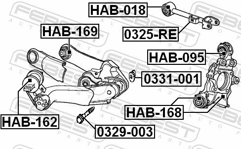 FEBEST FBSHAB-169 Lengőkar szilentek