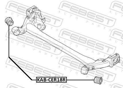 FEBEST B86 447 KAB-CER18R # tuleja belki /t/ ceed 19-