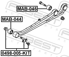 FEBEST FBSMAB-044 Lengőkar szilentek