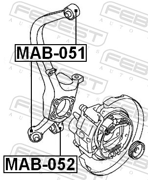 FEBEST FBSMAB-051 TULEJA WAHACZA GORA, TYL
