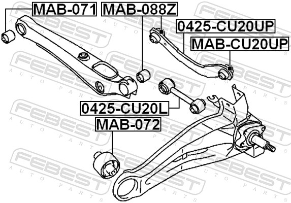 FEBEST FSTMAB-072 Lengőkar szilentek