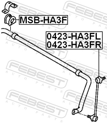 FEBEST FBSMSB-HA3F Stabilizátor szilent, stabilizátor gumi, stabgumi