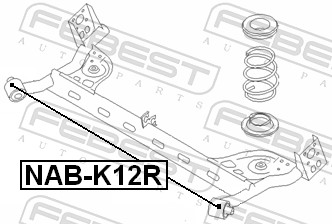 FEBEST FBSNAB-K12R Csuklós szilent, gumi szilent hátsó futóműhöz