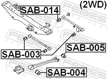 FEBEST FBSSAB-004 Lengőkar szilentek