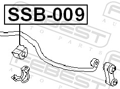 FEBEST FBSSSB-009 Stabilizátor szilent, stabilizátor gumi, stabgumi