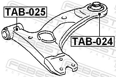 FEBEST 494 330 TAB-024 # tuleja wahacza /p/ toyota
