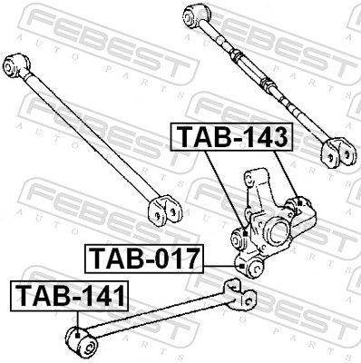 FEBEST FBSTAB-143 Lengőkar szilentek