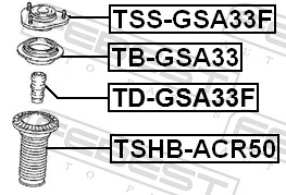 FEBEST FBSTSS-GSA33F Toronygumi, toronyszilent lengéscsillapítóhoz