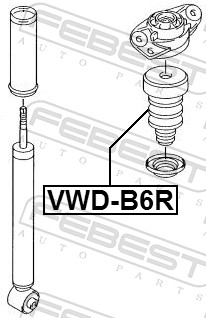 FEBEST FBSVWD-B6R Ütközőgumi lengéscsillapítóhoz