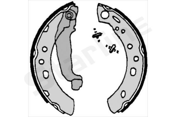STARLINE BC 07090 Fékpofakészlet kézifékhez, rögzítőfékhez, dobfékhez