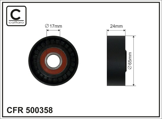 CAFFARO CFR500358 feszítőgörgő, hosszbordás szíj