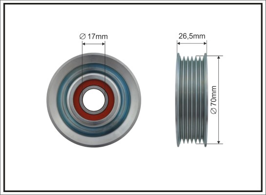 CAFFARO CFR500472 feszítőgörgő, hosszbordás szíj
