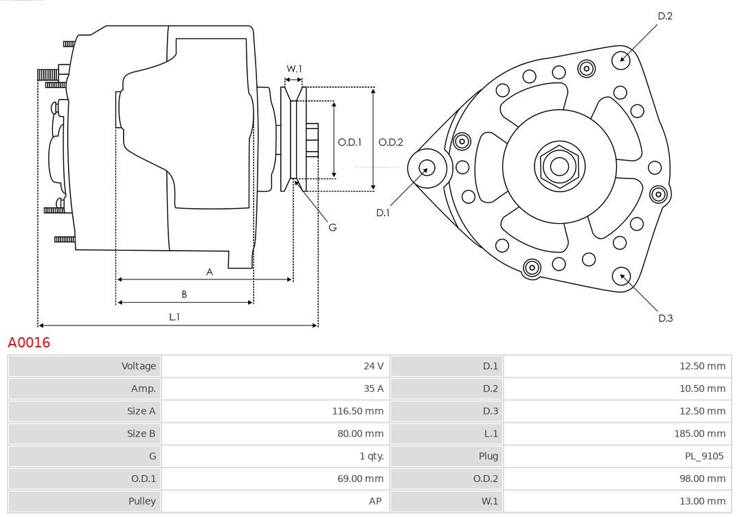 AUTOSTARTER A0016 Generátor