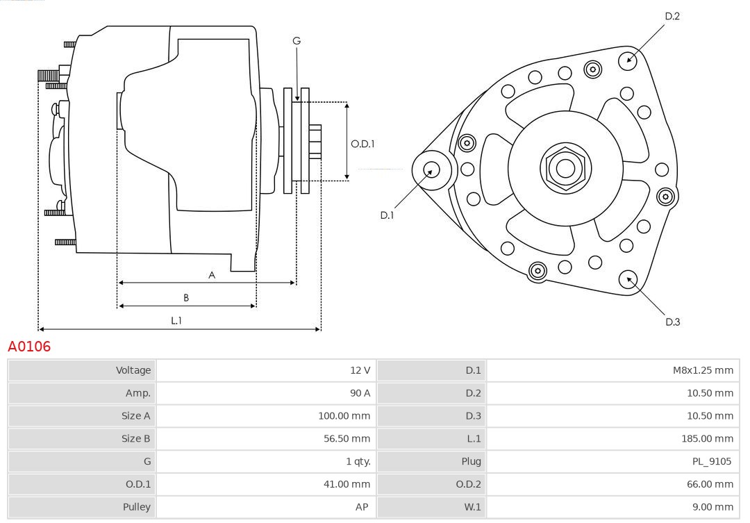 AUTOSTARTER 523 565 A0106 - Generátor