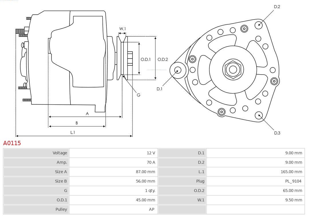 AUTOSTARTER A0115 Generátor