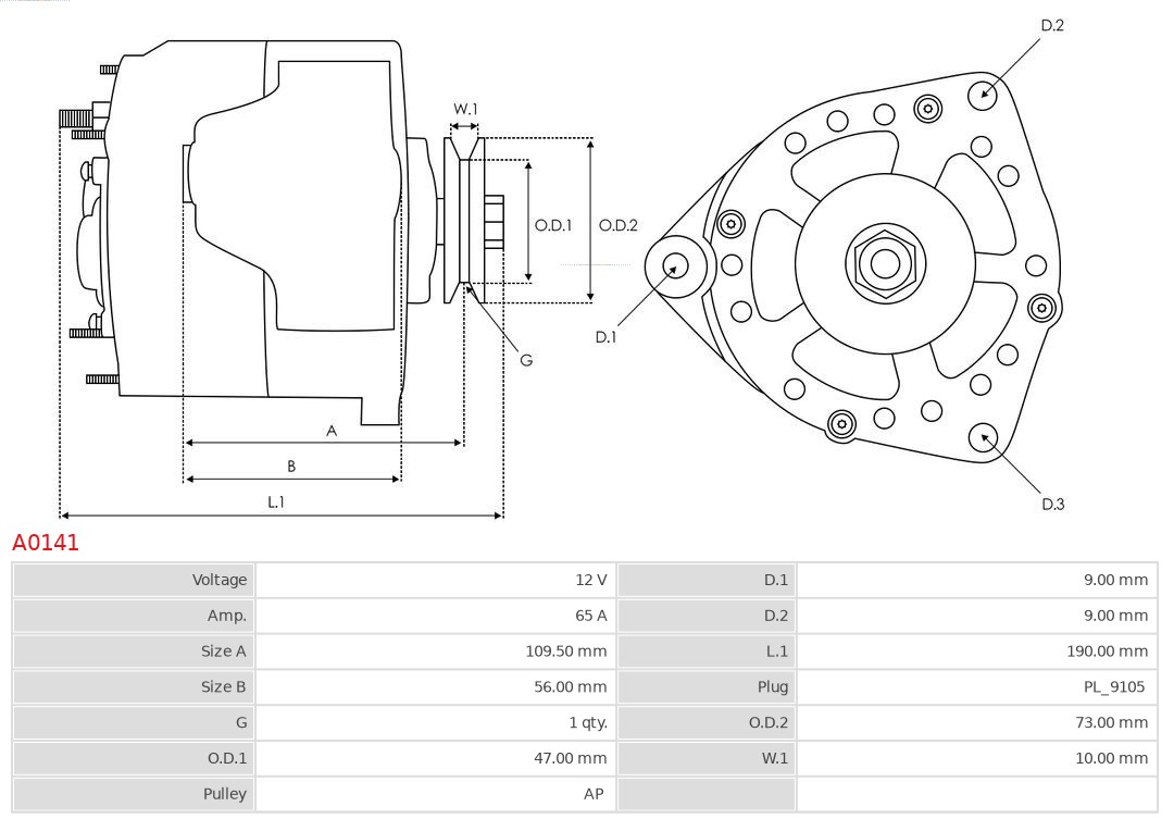 AUTOSTARTER ASTA0141 Generátor