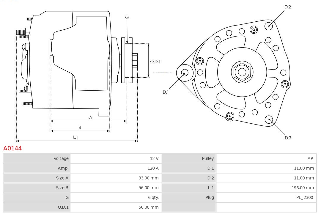 AUTOSTARTER A0144 Generátor