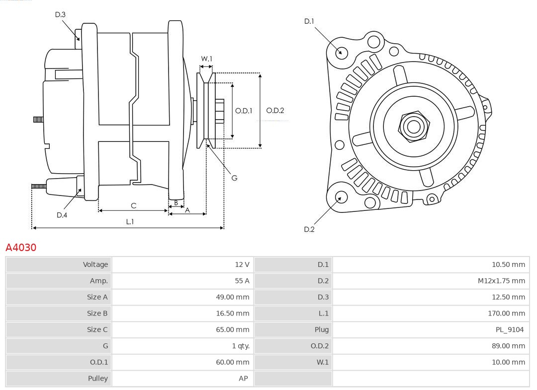 AUTOSTARTER A4030 Generátor