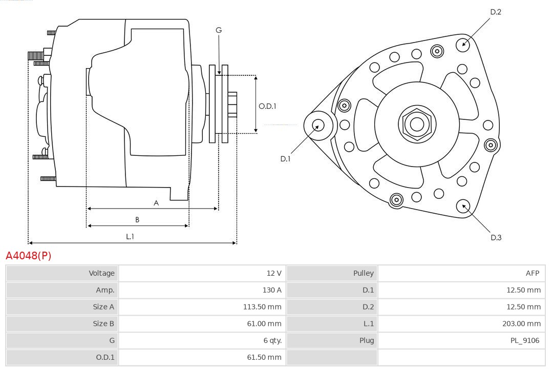 AUTOSTARTER ASTA4048(P) Generátor