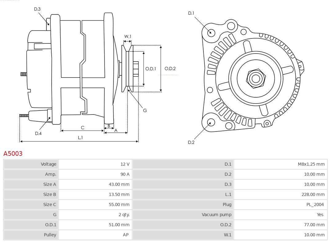 AUTOSTARTER A5003 Generátor