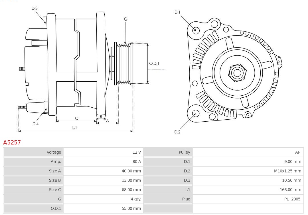 AUTOSTARTER ASTA5257 Generátor