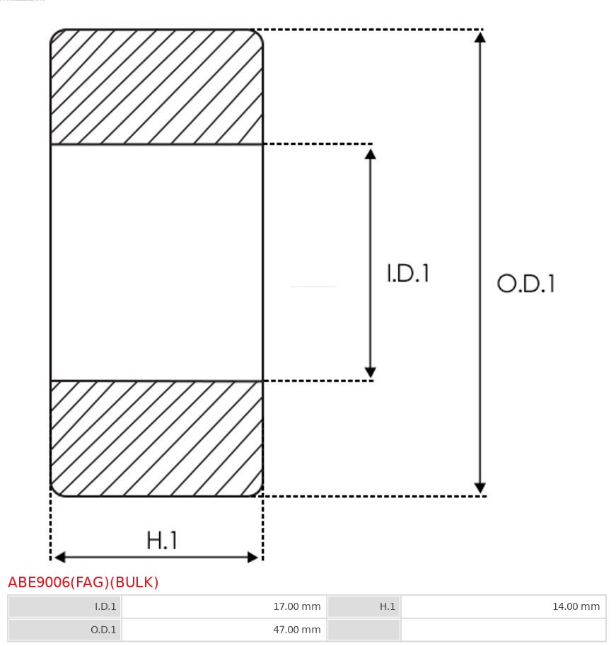 AUTOSTARTER ASPABE9006 (FAG) (BULK) csapágy