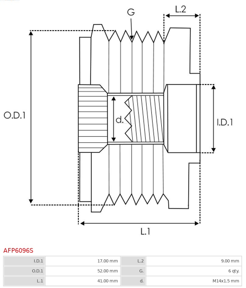 AUTOSTARTER ASPAFP6096S generátor szabadonfutó