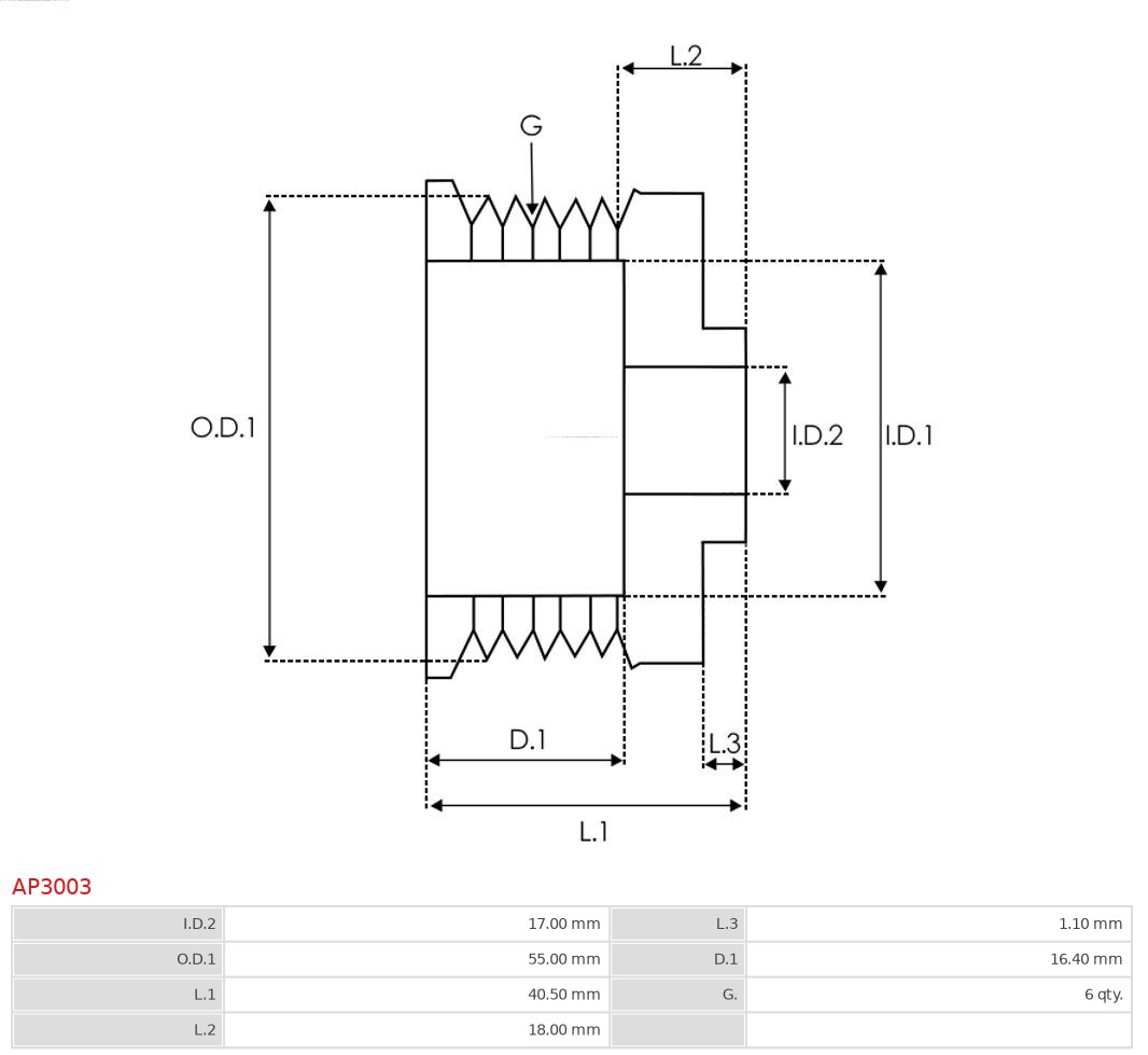 AUTOSTARTER AP3003 SZÍJTÁRCSA, GENERÁTOR