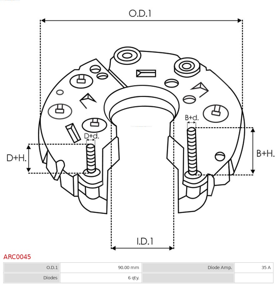 AUTOSTARTER ARC0045 MOSTEK PROST. ALTERNATORA