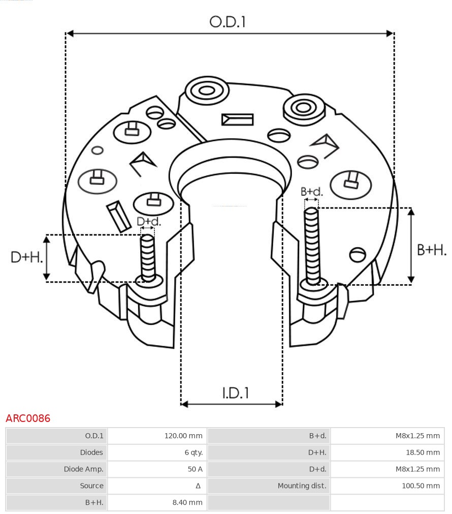 AUTOSTARTER ARC0086 EGYENIRÁNYÍTÓ, GENERÁTOR