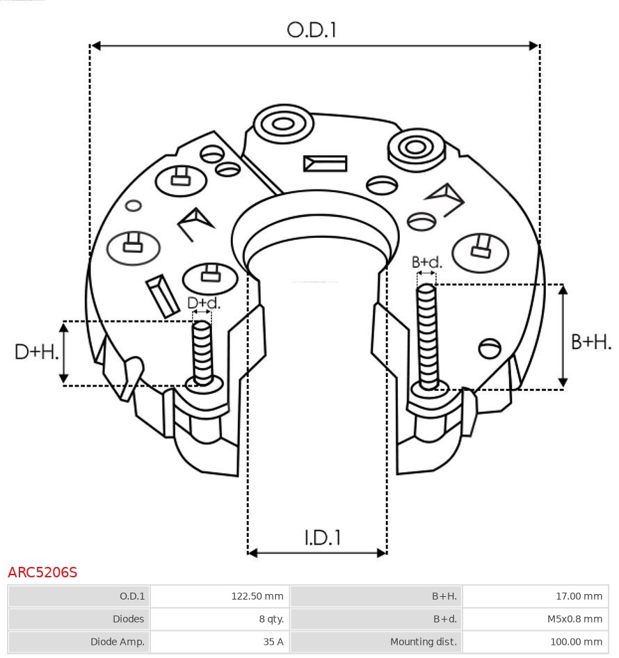 AUTOSTARTER ARC5206S egyenirányító, generátor