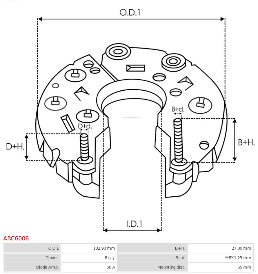 AUTOSTARTER 538 795 ARC6006 - Alkatrész