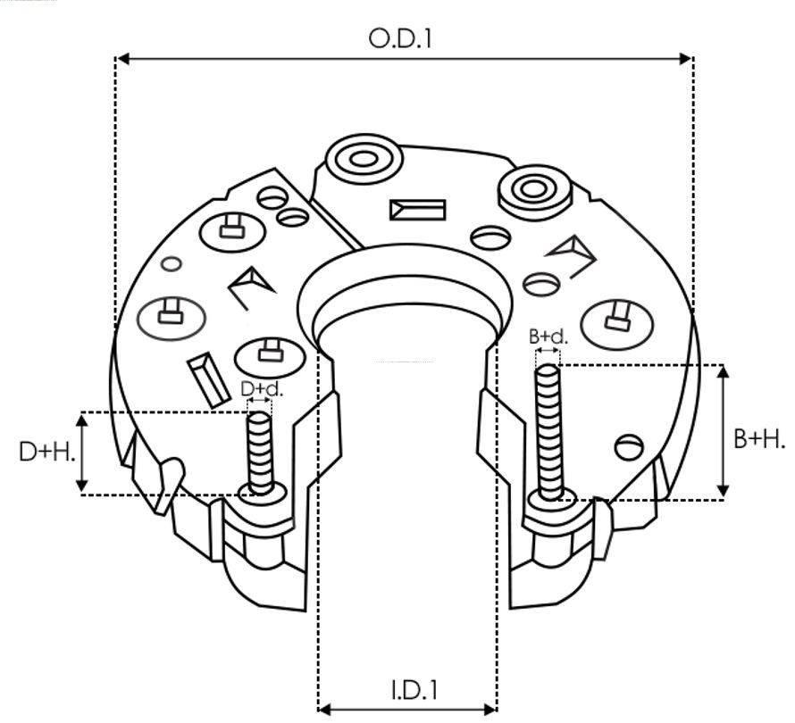 AUTOSTARTER ARR6001 JAVÍTÓKÉSZLET, GENERÁTOR EGYENIRÁNYÍTÓ