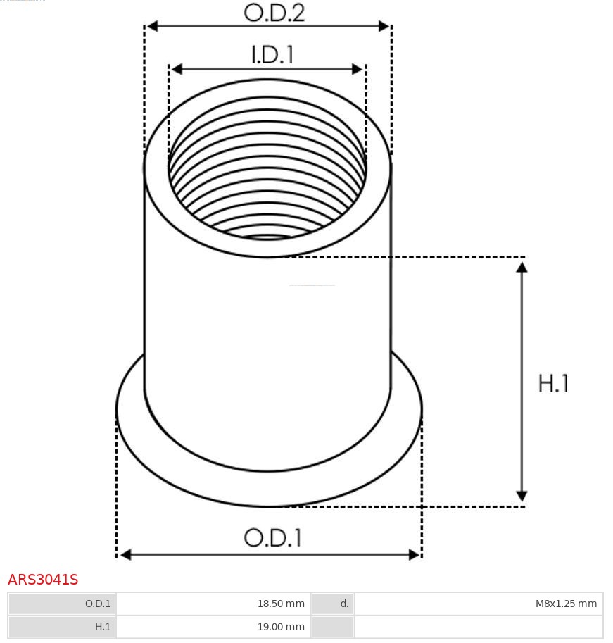 AUTOSTARTER ARS3041S TULEJKA MOCOWANIA ALTERNATORA