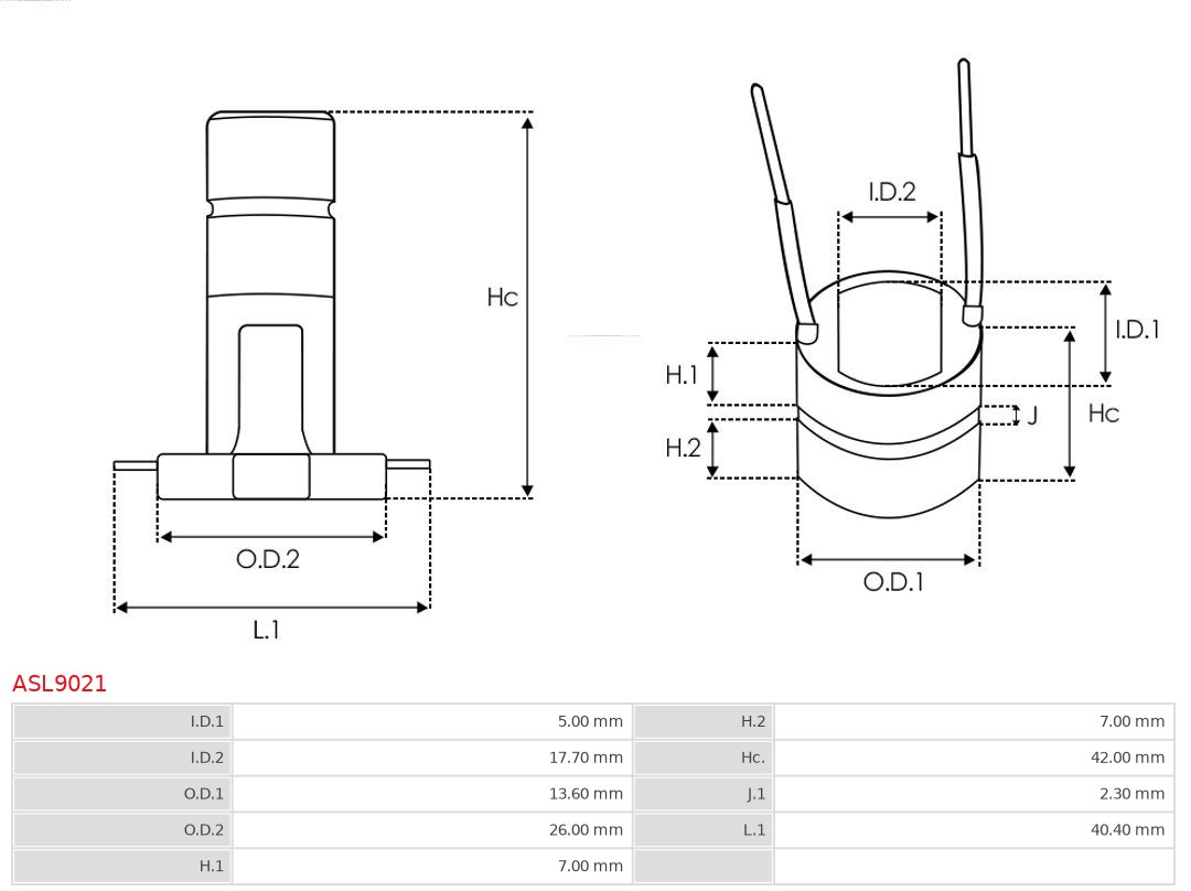 AUTOSTARTER 523 841 ASL9021 # komutátor /bosch/ 13,40-5,10-42,30