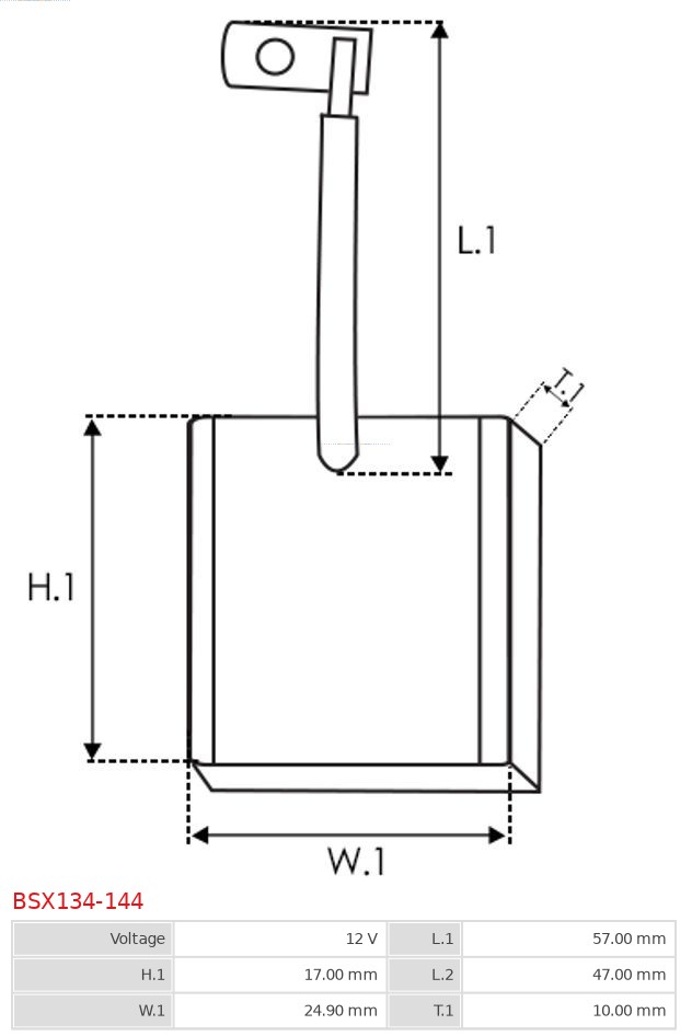 AUTOSTARTER BSX134-144 SZÉNKEFE, ÖNINDÍTÓ