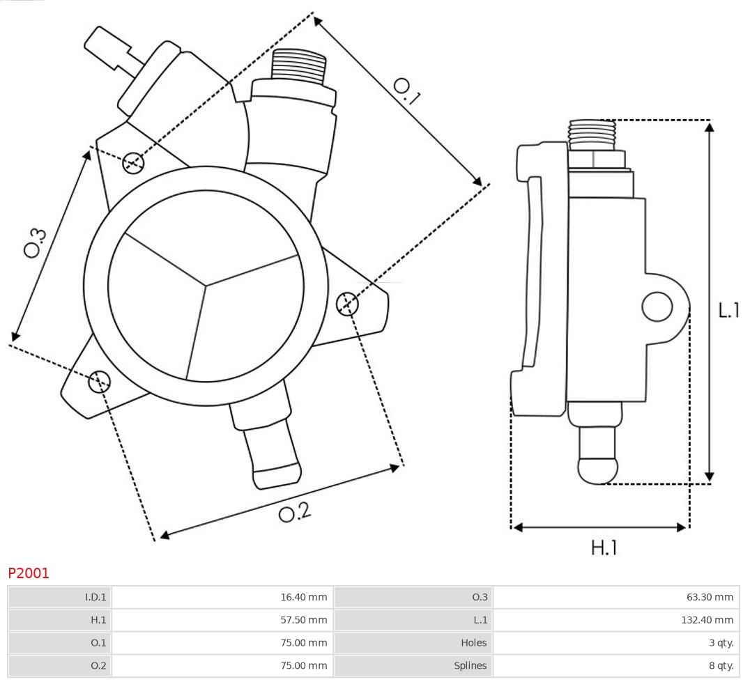 AUTOSTARTER P2001 VÁKUUMSZIVATTYÚ