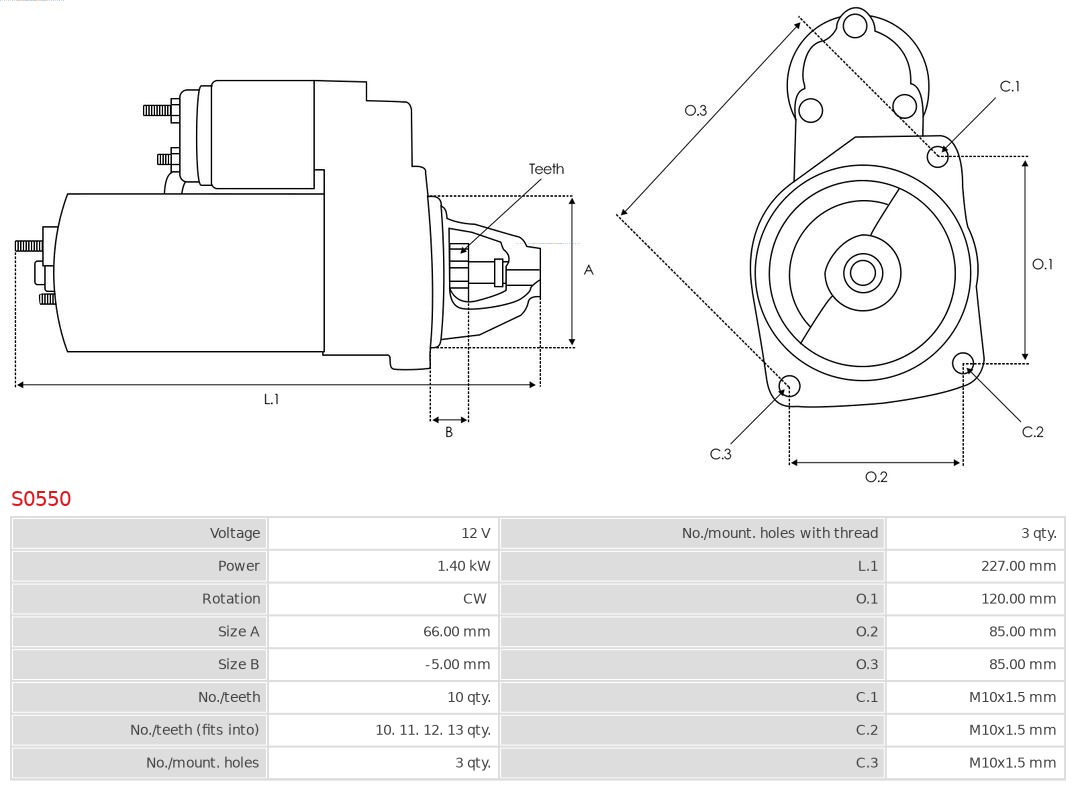 AUTOSTARTER S0550 ROZRUSZNIK